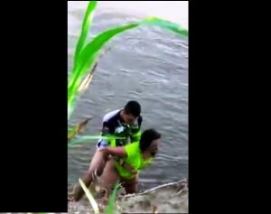 Rapando en el rio pero quedan grabados