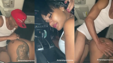 Amara la Pomposa singando con un Uber