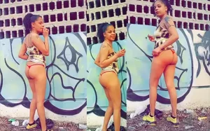 Dominicana en casting en la calle del Bronx  para video porno gringo