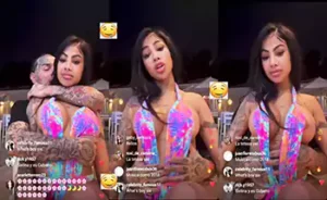 Yailin Las Mas Viral Muertas Un Pezon En Live Instagram De 6ix9ine