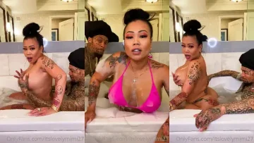 LovelyMimi Riding the tattooed black gangster in the Jacuzzi
