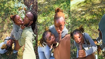 The Two Black Girls Take Him To Suck Him Off In The Forest