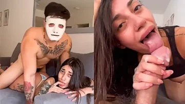 Enmascarado Me Deja La Pompis Rojita De la Rica Cogida En Casero