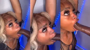 God Baby! That huge black cock almost tore my throat out