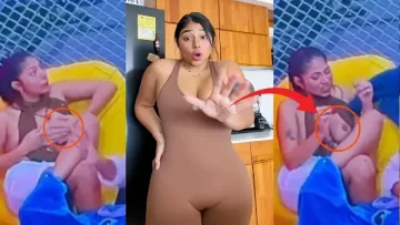 Karol Se Descuida con Una Teta En La Casa de Alofoke xxx