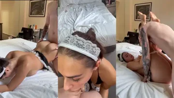 Convenzo a la limpiadora de que me la chupe y terminamos follando